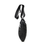 Shoulder Bag Square Messenger Black Nylon Canvas
