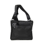 Shoulder Bag Square Messenger Black Nylon Canvas
