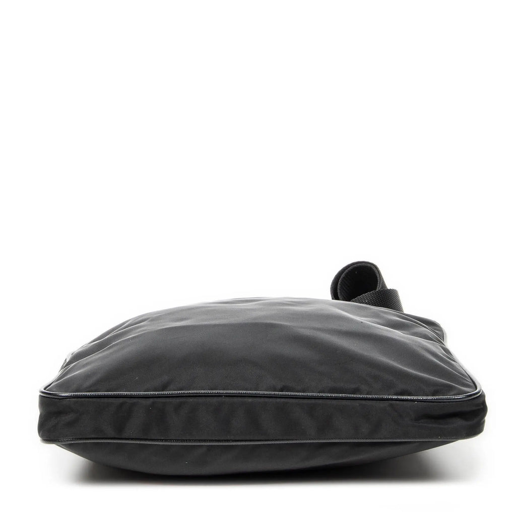 Bolso de hombro mensajero cuadrado de lona de nailon negra