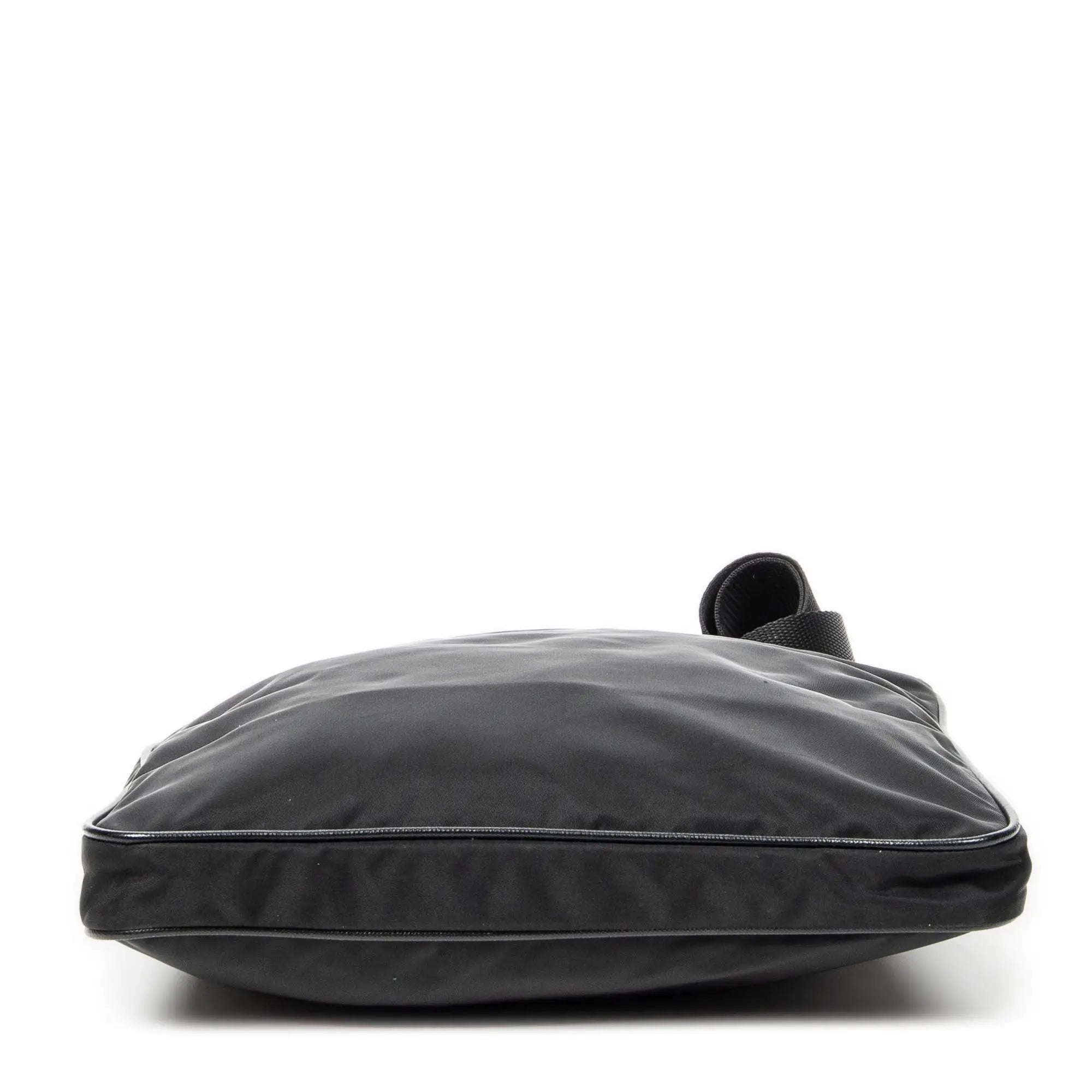 Bolso de hombro mensajero cuadrado de lona de nailon negra