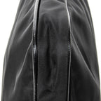 Shoulder Bag Square Messenger Black Nylon Canvas