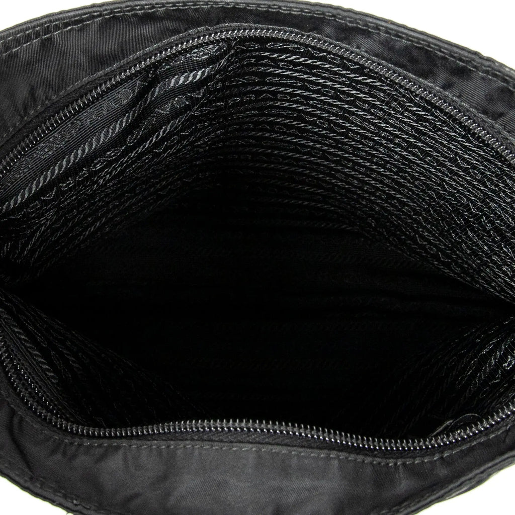 Bolso de hombro mensajero cuadrado de lona de nailon negra