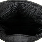 Bolso de hombro mensajero cuadrado de lona de nailon negra