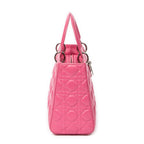 Shoulder Bag Medium Lady Dior Zip Pink Cannage Lambskin Leather