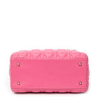 Shoulder Bag Medium Lady Dior Zip Pink Cannage Lambskin Leather