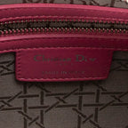 Shoulder Bag Medium Lady Dior Zip Pink Cannage Lambskin Leather
