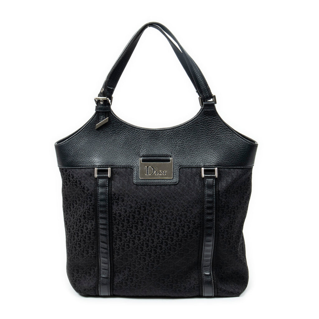 Shoulder Bag Large Street Chic Tote Black Diorissimo Canvas