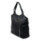 Shoulder Bag Large Street Chic Tote Black Diorissimo Canvas