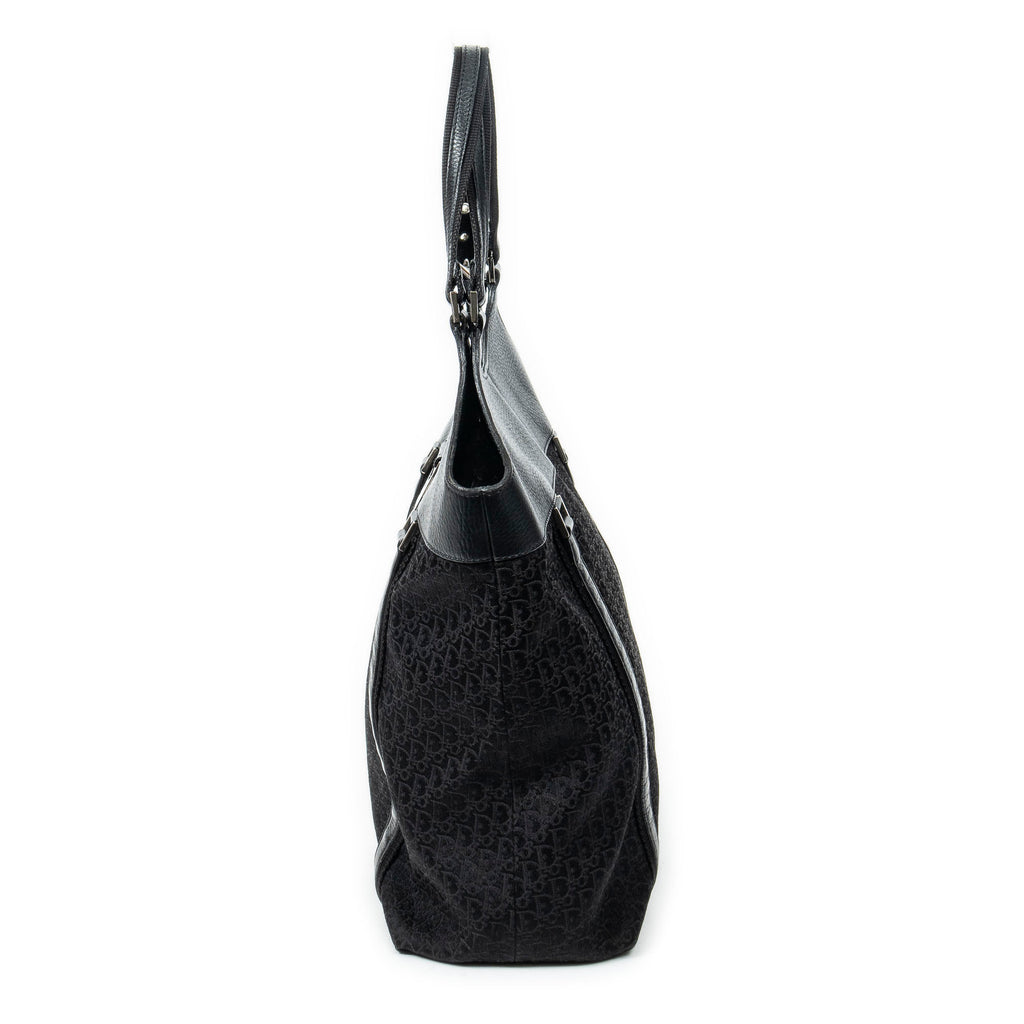 Shoulder Bag Large Street Chic Tote Black Diorissimo Canvas
