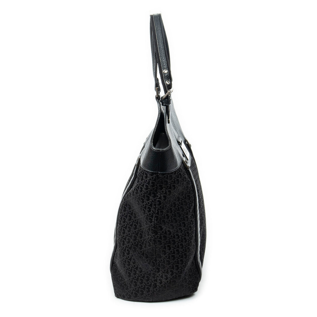 Shoulder Bag Large Street Chic Tote Black Diorissimo Canvas