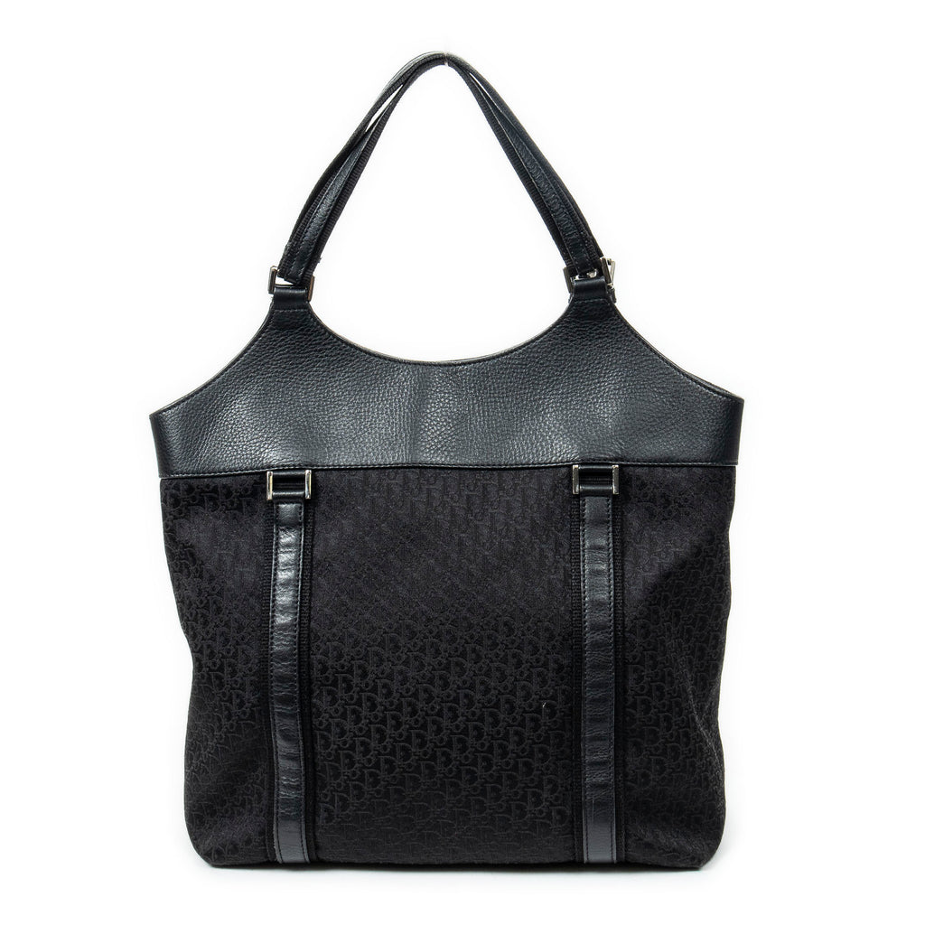 Shoulder Bag Large Street Chic Tote Black Diorissimo Canvas