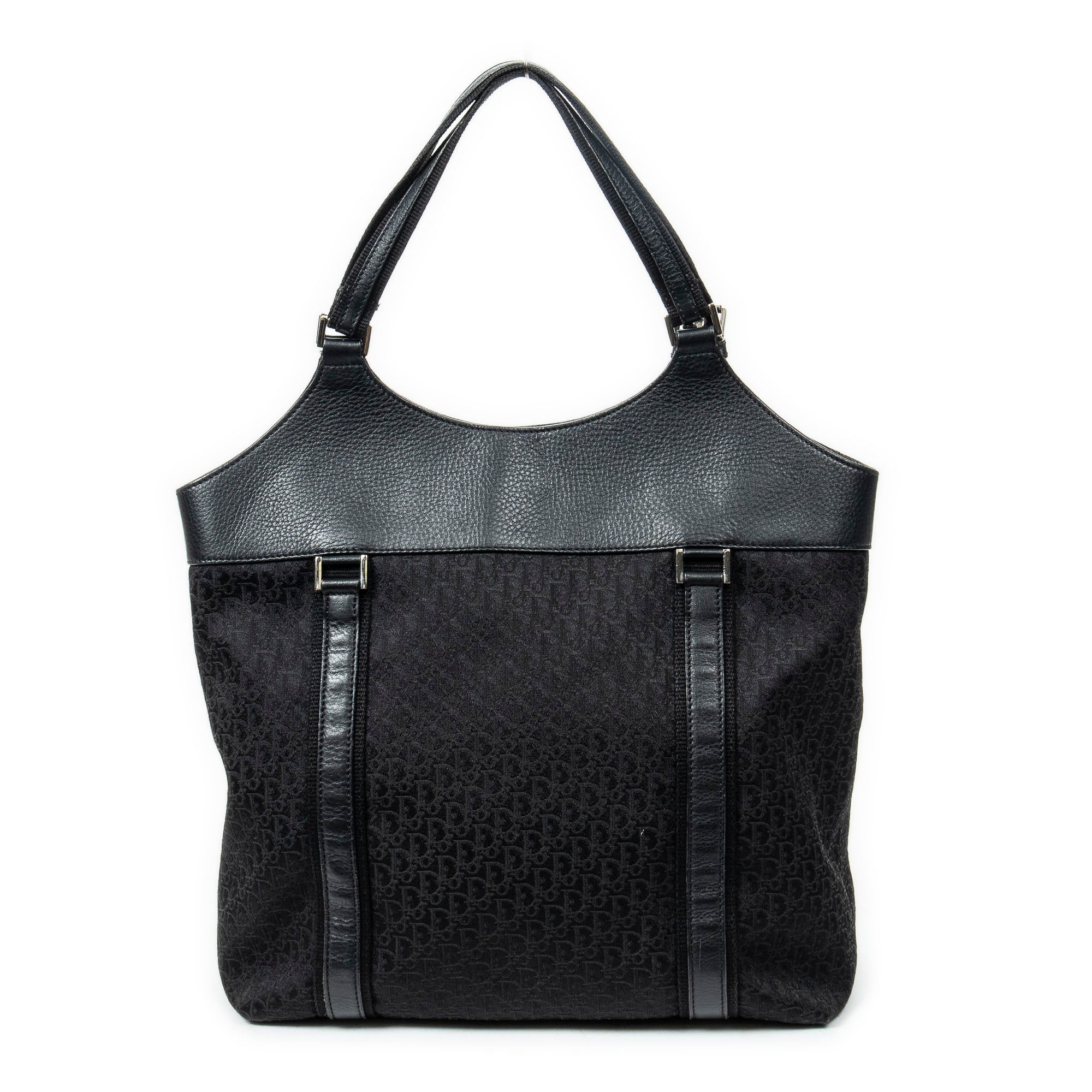 Shoulder Bag Large Street Chic Tote Black Diorissimo Canvas