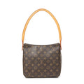 Bolso de hombro Looping MM lona Monogram marrón