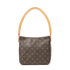 Bolso de hombro Looping MM lona Monogram marrón