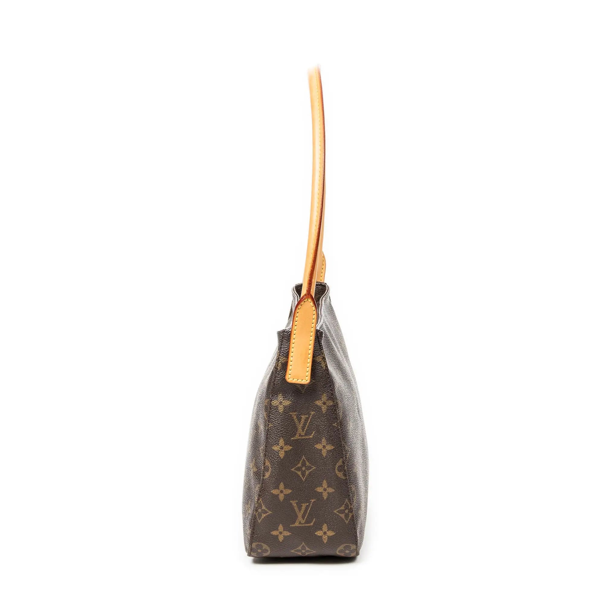 Bolso de hombro Looping MM lona Monogram marrón