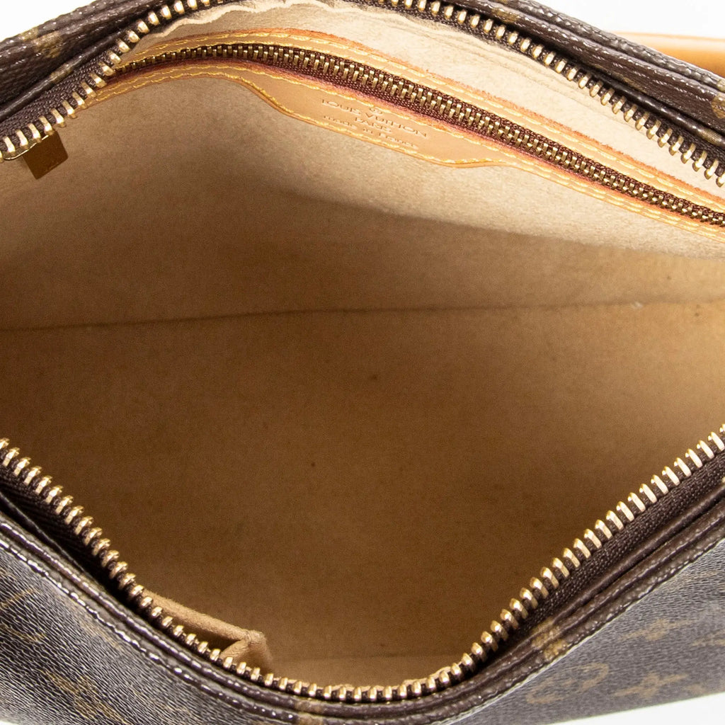 Bolso de hombro Looping MM lona Monogram marrón