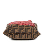Fendi - Sac cabas plat à sequins - Rouge/Kaki/Noir