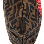 Handbag Sequins Flat Tote Red Zucca Canvas