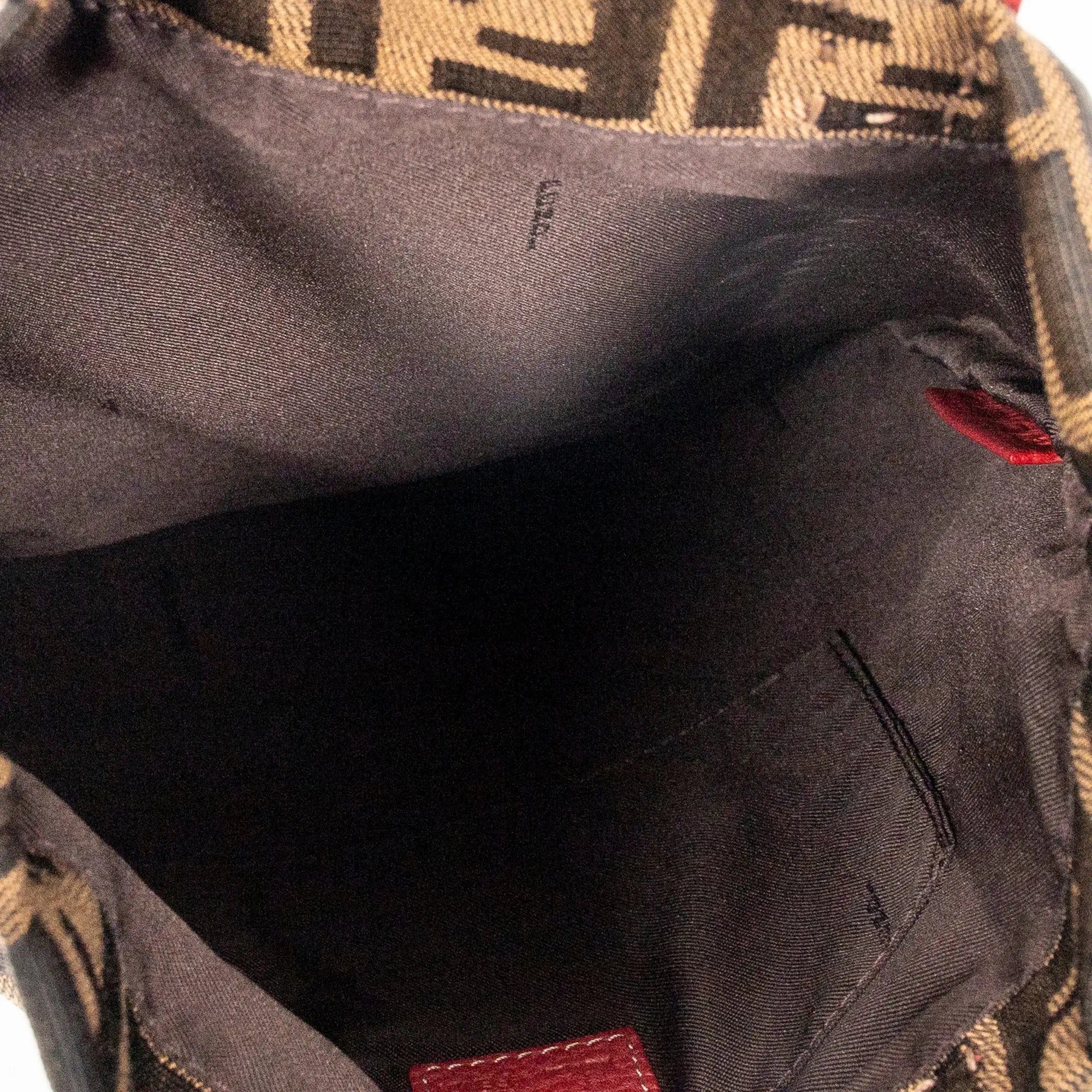 Fendi - Sac cabas plat à sequins - Rouge/Kaki/Noir