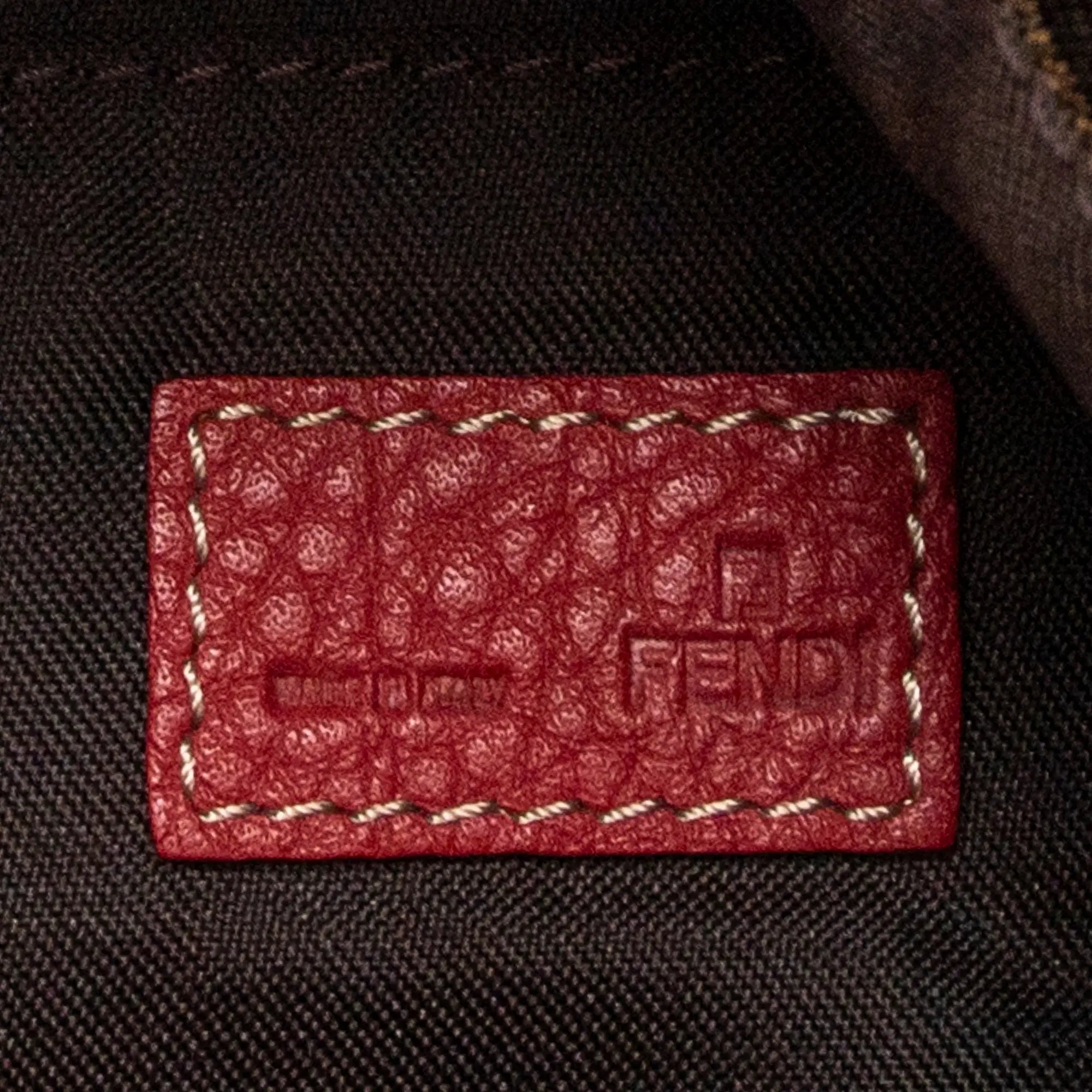 Fendi - Sac cabas plat à sequins - Rouge/Kaki/Noir
