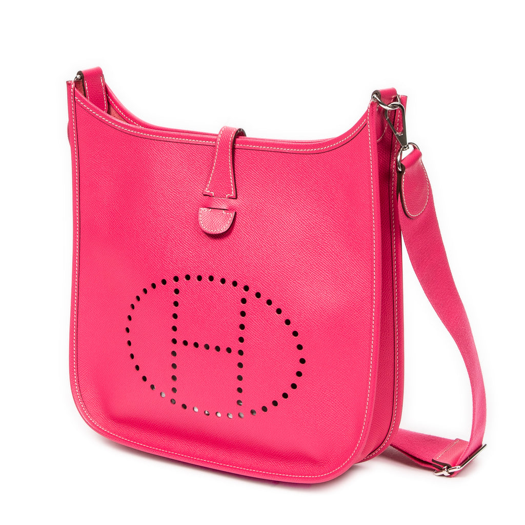 Shoulder Bag Evelyne III PM Rose Tyrien Epsom Leather
