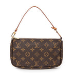 Handbag Accessory Pouch Brown Monogram Canvas