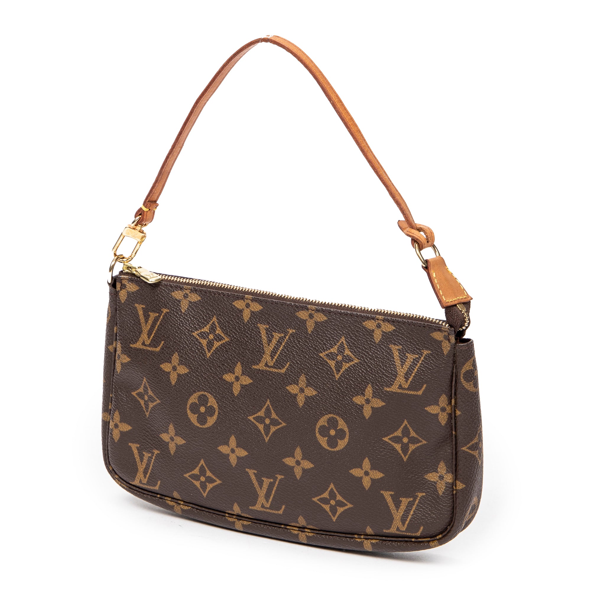 Handbag Accessory Pouch Brown Monogram Canvas