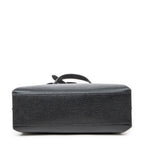 Shoulder Bag Small Bamboo Daily Top Handle Black Grained Calfskin Leather