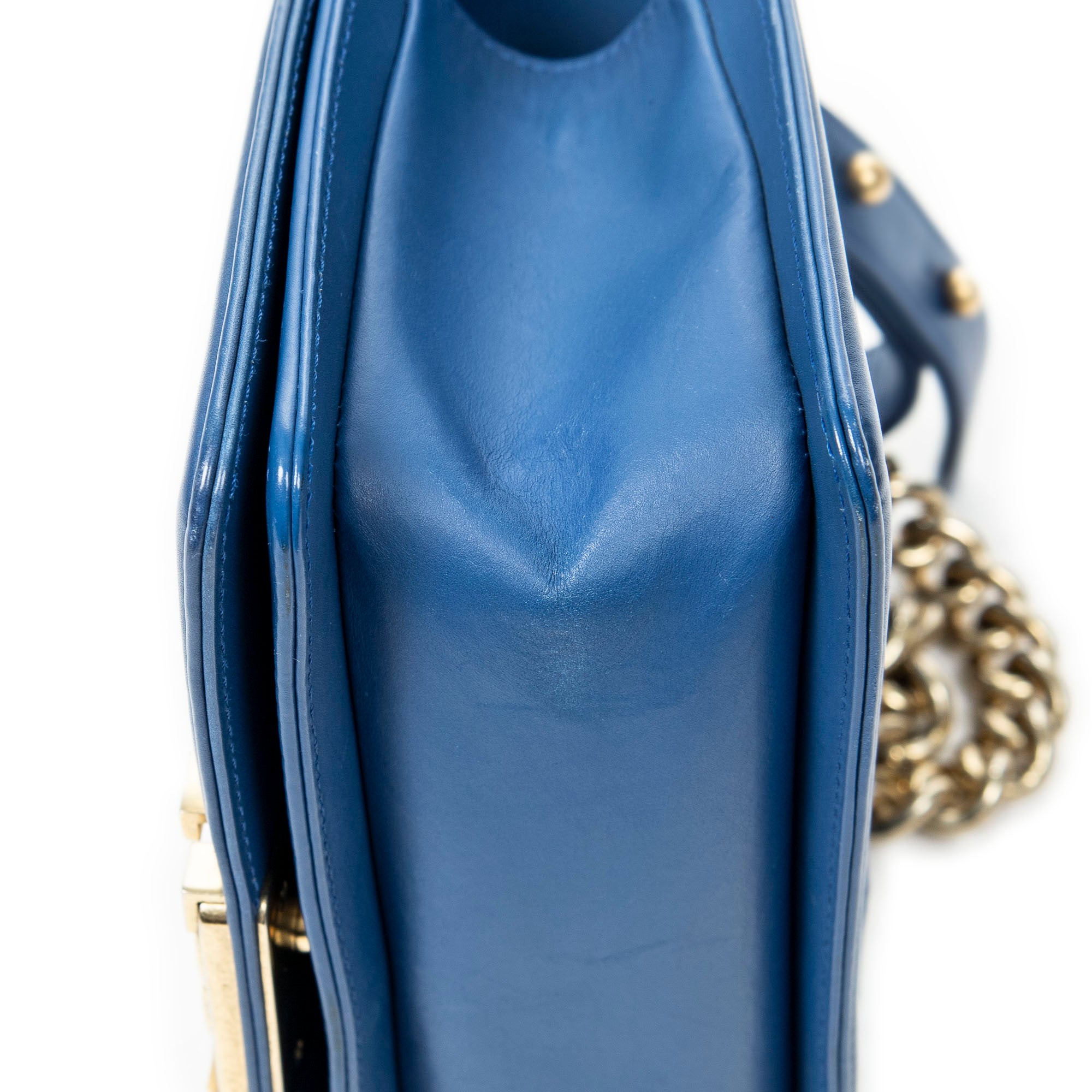 Shoulder Bag Rare Ltd. Ed. Small Woven Boy Blue Woven Lambskin Leather