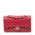 Shoulder Bag Classic Double Flap 26 Red Quilted Caviar Leather