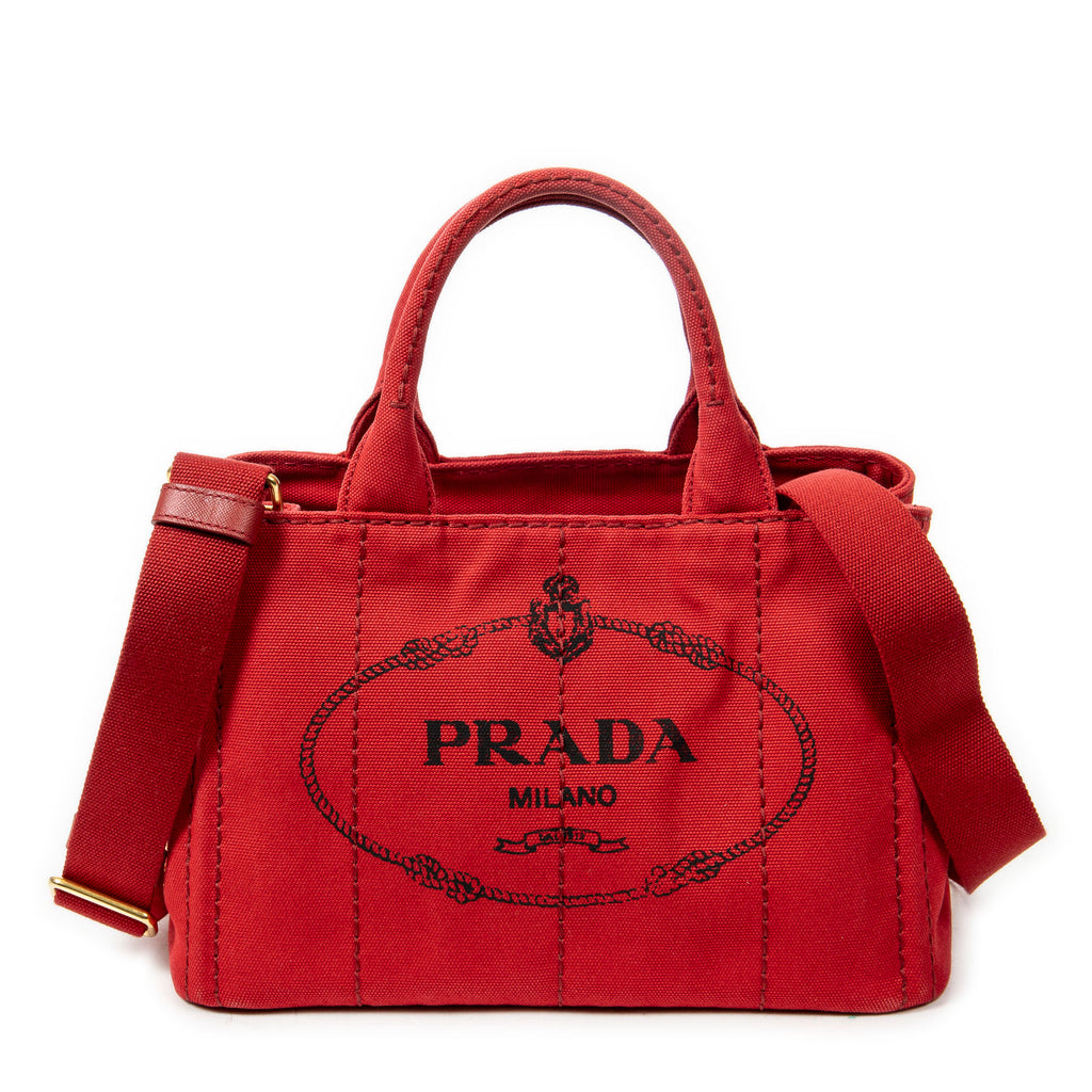 Shoulder Bag Small Canapa Tote Red Canapa Canvas