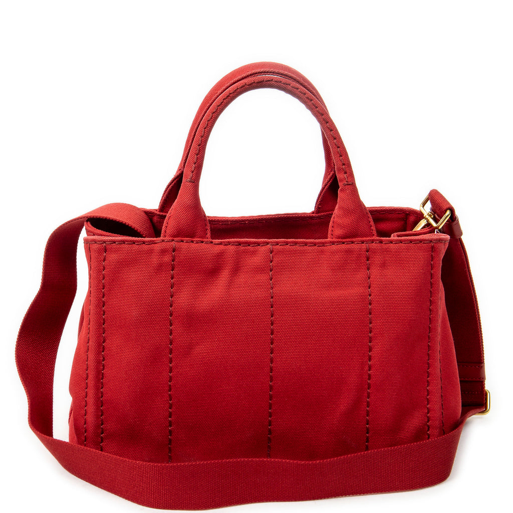 Shoulder Bag Small Canapa Tote Red Canapa Canvas