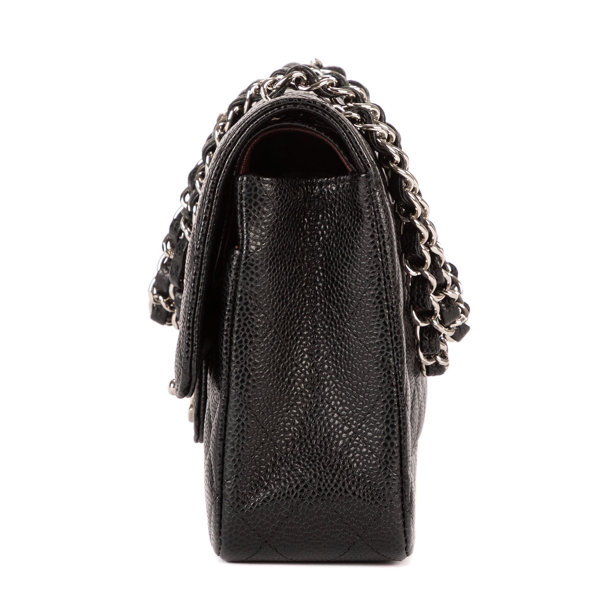Shoulder Bag Classic Double Flap 26 Black Quilted Caviar Leather