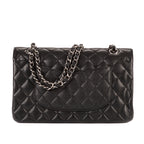 Shoulder Bag Classic Double Flap 26 Black Quilted Caviar Leather