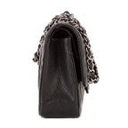 Shoulder Bag Classic Double Flap 26 Black Quilted Caviar Leather