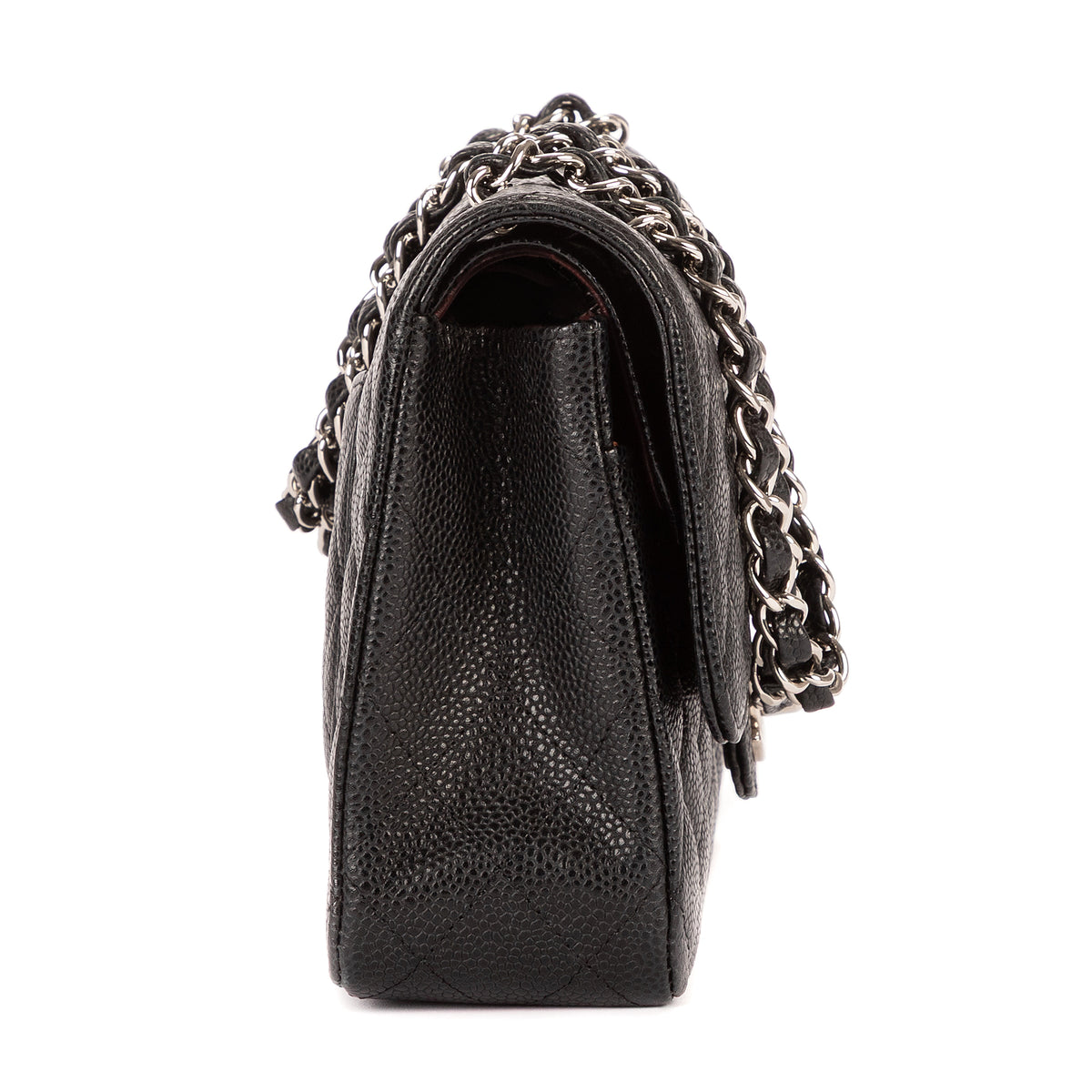 Shoulder Bag Classic Double Flap 26 Black Quilted Caviar Leather