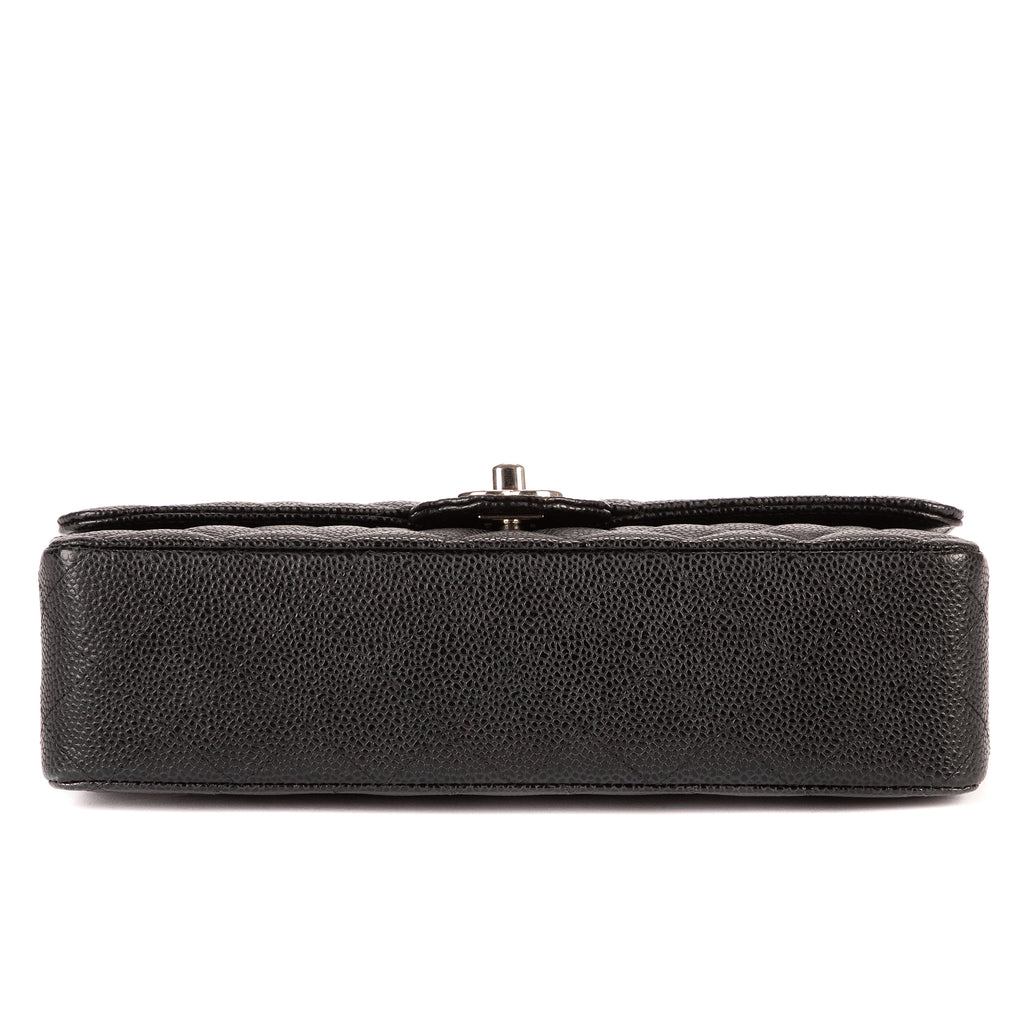 Shoulder Bag Classic Double Flap 26 Black Quilted Caviar Leather