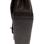 Shoulder Bag Classic Double Flap 26 Black Quilted Caviar Leather