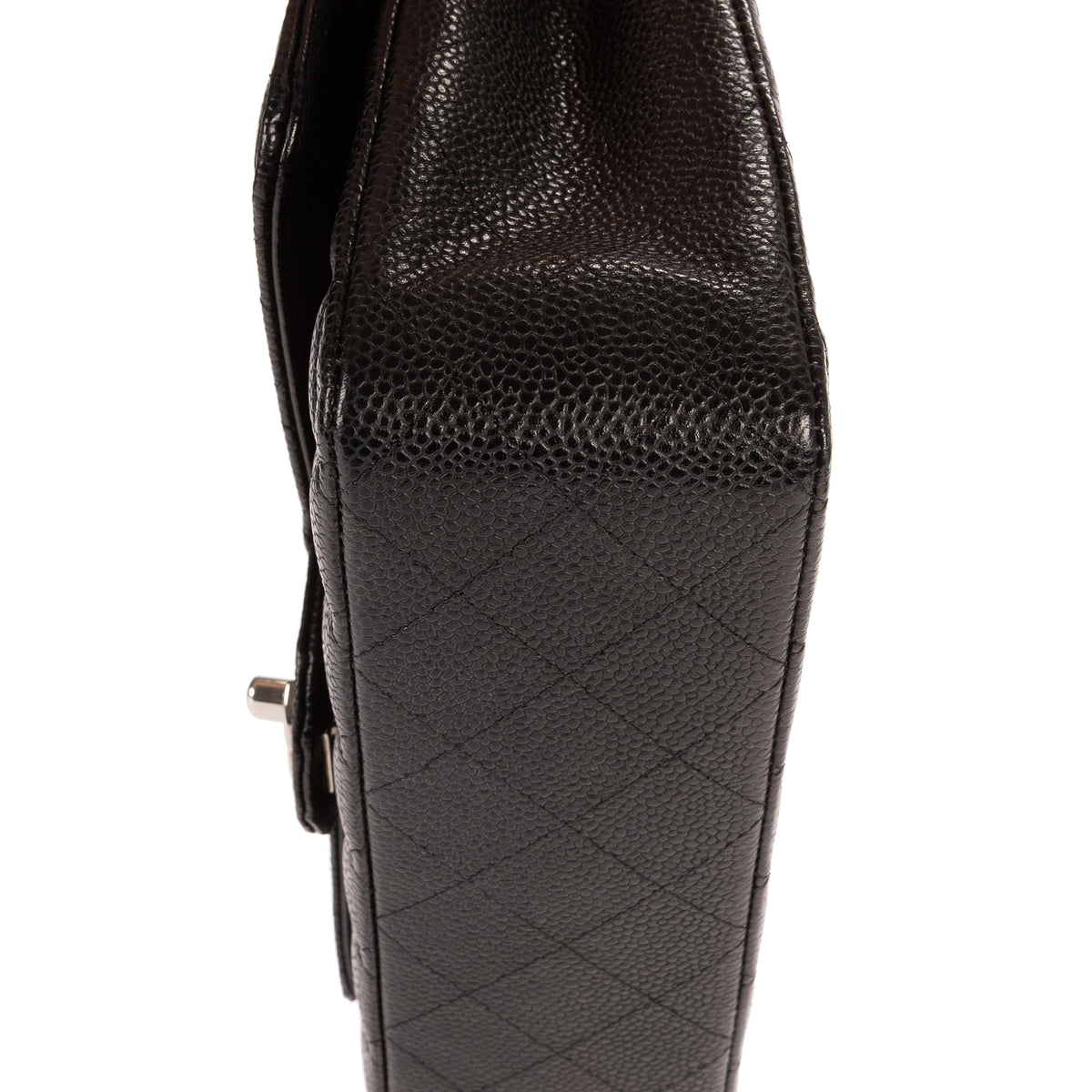 Shoulder Bag Classic Double Flap 26 Black Quilted Caviar Leather