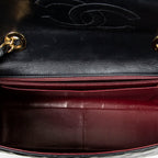 Shoulder Bag Maxi Jumbo XL Flap Black Quilted Lambskin Leather