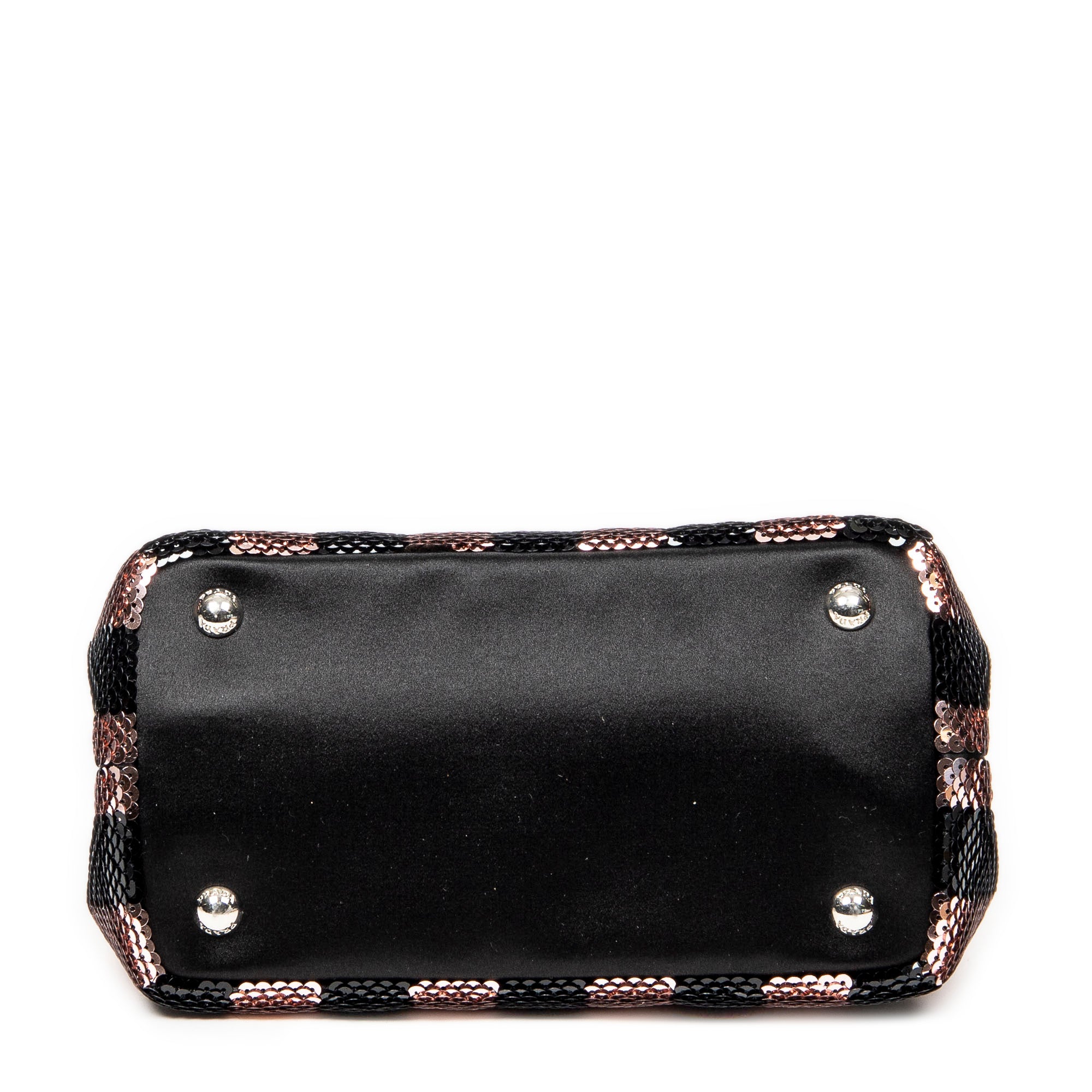 Shoulder Bag Mini Sequin Canapa Tote Pink Striped Sequin Canvas
