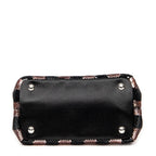 Bolso de hombro mini lentejuelas lona a rayas rosa Canapa con lentejuelas