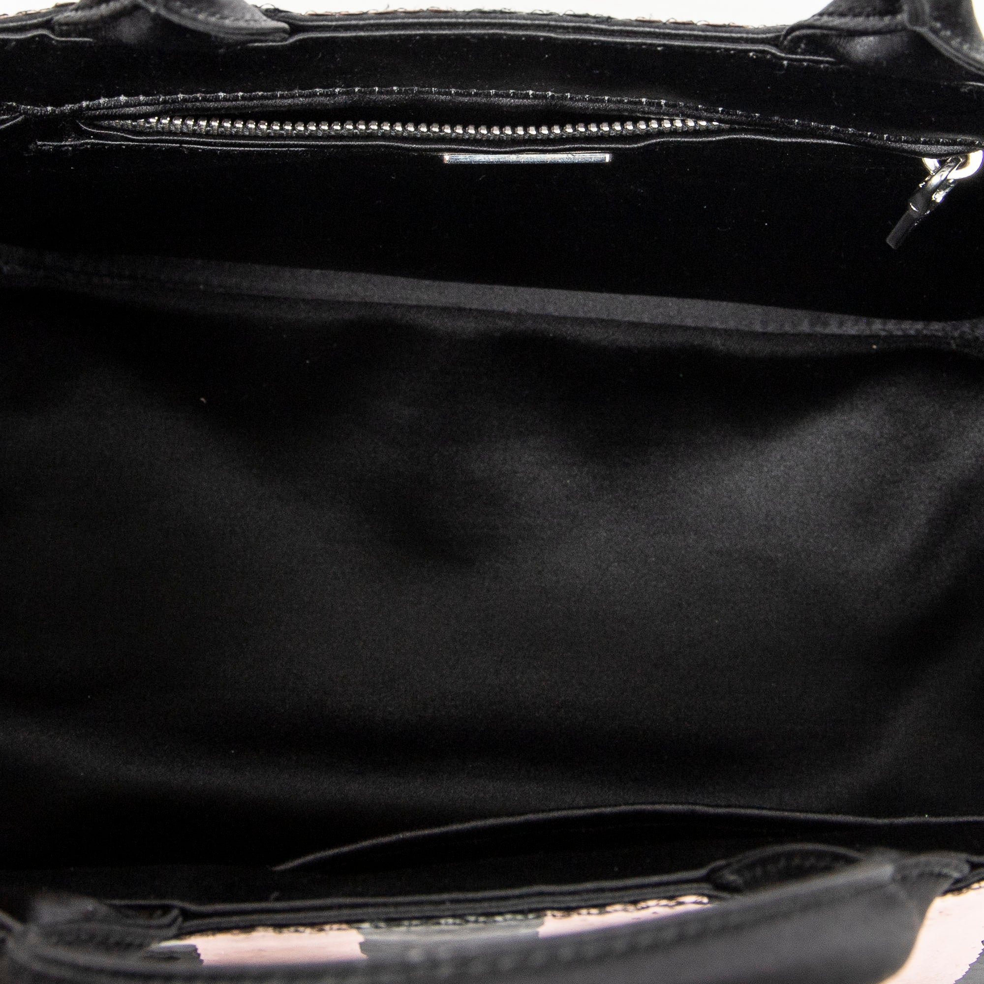 Shoulder Bag Mini Sequin Canapa Tote Pink Striped Sequin Canvas