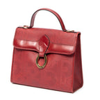 Shoulder Bag Vintage Flap Top Handle Red Diorissimo Coated Canvas