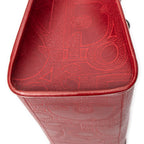 Shoulder Bag Vintage Flap Top Handle Red Diorissimo Coated Canvas