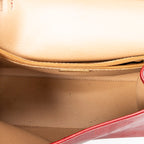 Shoulder Bag Vintage Flap Top Handle Red Diorissimo Coated Canvas