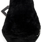Shoulder Bag Mini Papier A4 Tote Black Rabbit Fur Canvas