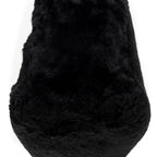 Shoulder Bag Mini Papier A4 Tote Black Rabbit Fur Canvas