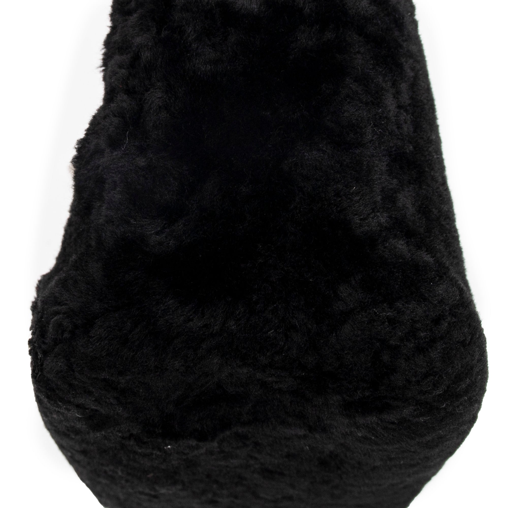 Shoulder Bag Mini Papier A4 Tote Black Rabbit Fur Canvas