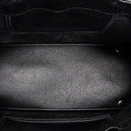 Shoulder Bag Mini Papier A4 Tote Black Rabbit Fur Canvas